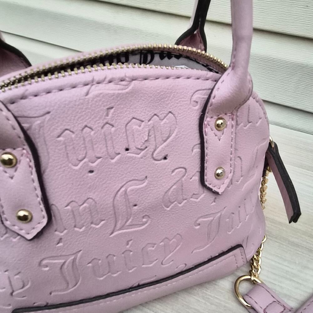 Juicy Couture Pink Embossed Crossbody mini Satchel - Picture 2 of 11